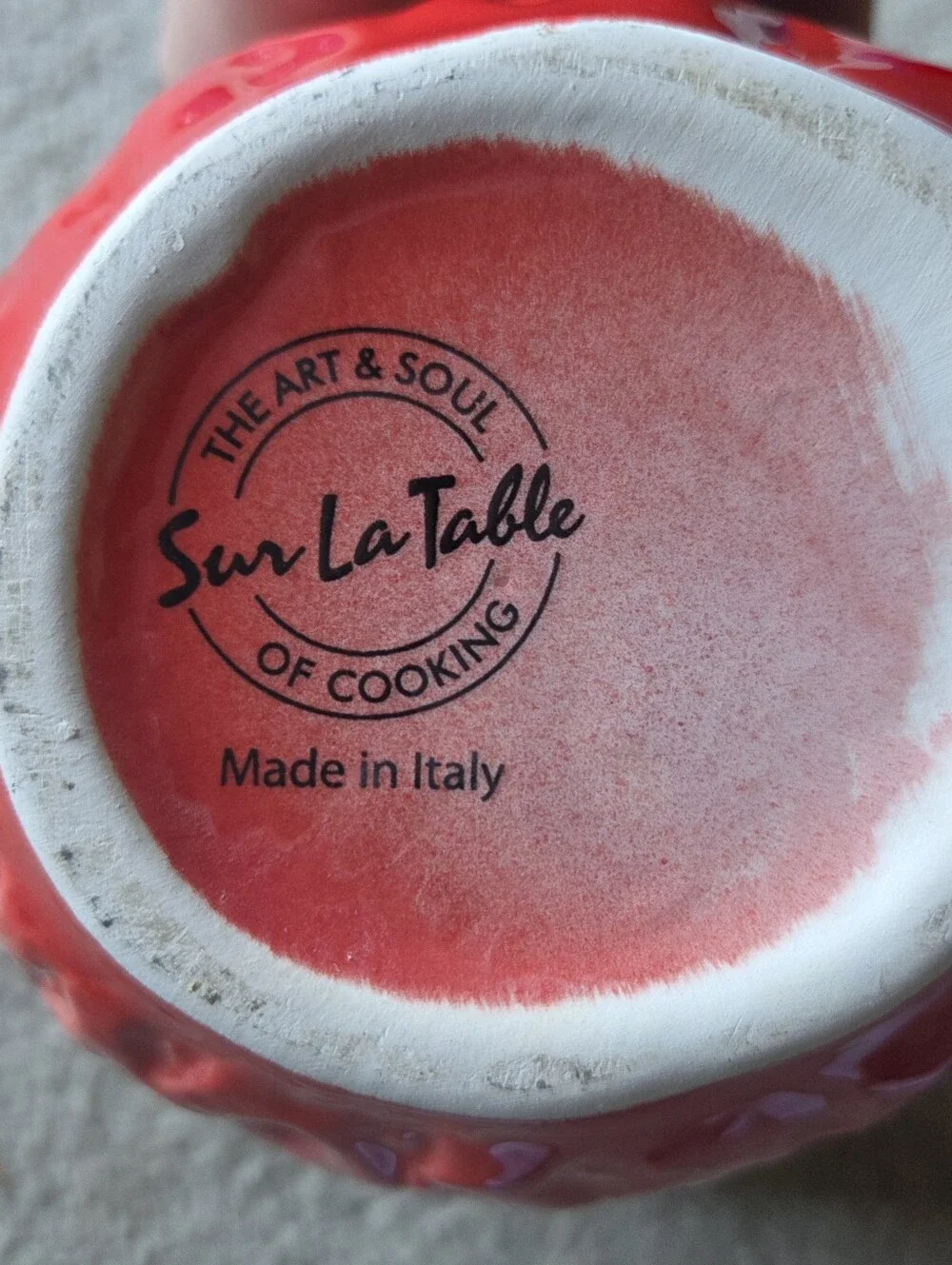 Vintage Sur La Table Ceramic Figural Strawberry Pitcher Made In Italy